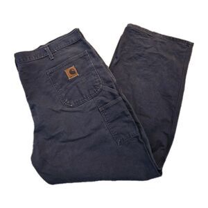 Carhartt B11-PTL Washed Duck Work Dungaree Pants Cotton Petrol Gray Men's 44x30